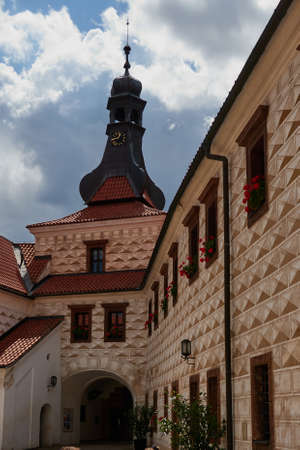 Kostelec nad Cernymi lesy, Czech Republic - July 31, 2021 - The renassaince castle in summer afternoonのeditorial素材