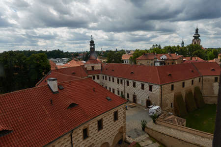Kostelec nad Cernymi lesy, Czech Republic - July 31, 2021 - The renassaince castle in summer afternoonのeditorial素材