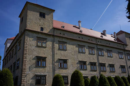 Bucovice, Czech Republic - September 10, 2021 - A four-winged Renaissance chateau built in 1567 on the model of Italian Renaissance palaces.のeditorial素材