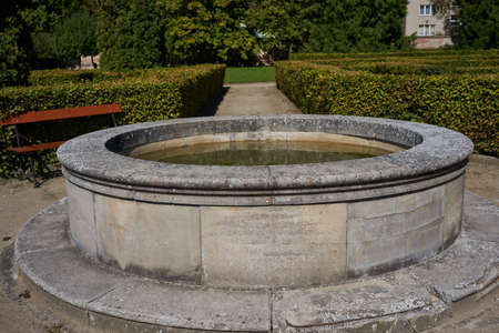Bucovice, Czech Republic - September 10, 2021 - the renaissance castle garden in sunny summer afternoonのeditorial素材