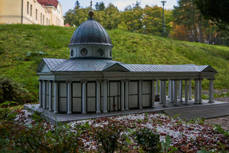 Marianske Lazne, Czech Republic - September 26, 2021 - Miniatures Park Boheminium - Cross Springのeditorial素材
