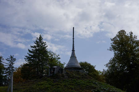 Marianske Lazne, Czech Republic - September 26, 2021 - Miniatures Park Boheminium - Jested Towerのeditorial素材