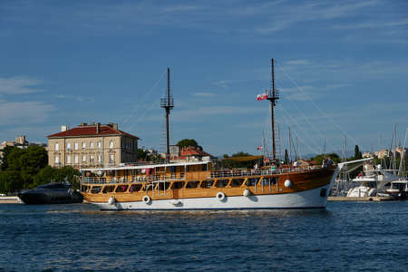 Zadar, Croatia - August 7, 2021 - Zadar port in the summer afternoonのeditorial素材