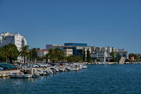 Zadar, Croatia - August 7, 2021 - Zadar port in the summer afternoonのeditorial素材