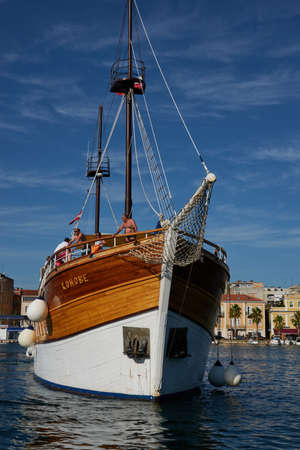 Zadar, Croatia - August 7, 2021 - Zadar port in the summer afternoon