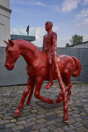 Prague, Czech Republic - May 7, 2022 - Museum Kampa - a modern art gallery housed in the former Sova Mills by the banks of the Vltava riverのeditorial素材