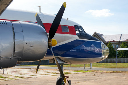 Prague, Czech Republic - June 17, 2022 - the Aviation museum Kbely -  Avia Av-14FG - photogrammetric...