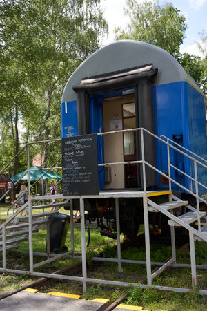 Luzna, Czech Republic - July 2, 2022 - The Railway museum Czech Railways in Luzna close Rakovnikのeditorial素材