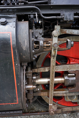 Luzna, Czech Republic - July 2, 2022 - The Railway museum Czech Railways in Luzna close Rakovnik - locomotive 434.2186 - the most filmed Czech locomotiveのeditorial素材