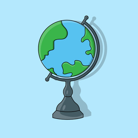 Flat Globe of earth illustrationのイラスト素材