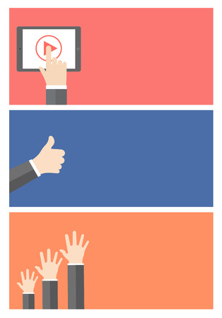 flat banner business designのイラスト素材