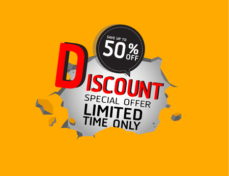 discount bannerのイラスト素材