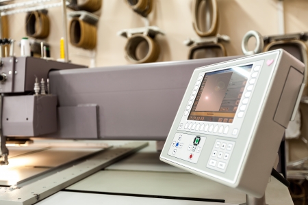 The production line in industrial size textile factory の写真素材