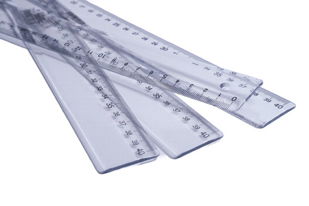 Plastic rulers for mathematics in school and homework