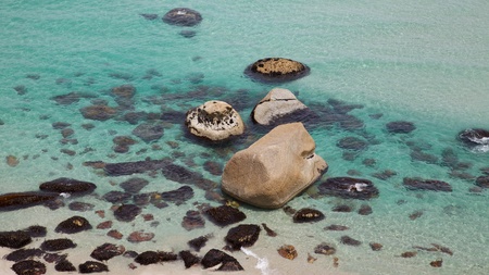 A small section of glamorous Clifton Beach, Cape Town, South Africa.の写真素材