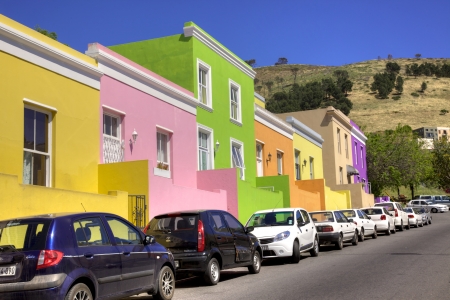 Cape Town, South Africa, November 1, 2012 - City worker's cars parked in Wale Street in Bo Kaap, a district formerly known as the Malay Quarter, in Cape Town, on November 1, 2012.
のeditorial素材