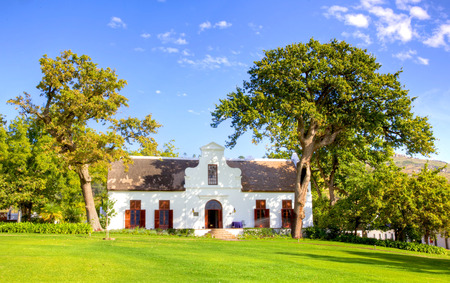 Built in 1750 in the Cape Dutch style, Laborie is considered the most important house in an architectural sense in the Paarl area of the Western Cape in South Africa  HDR image の写真素材
