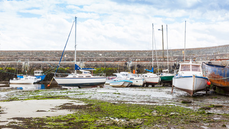 The small boat harbour at Barna, near Galway in Ireland.の写真素材