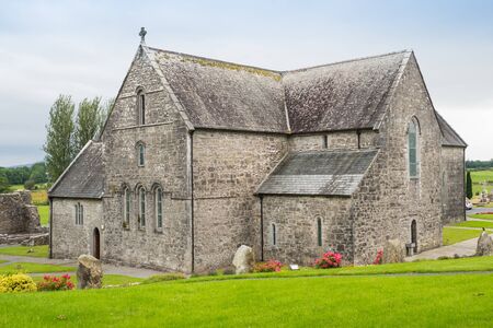 A view of Ballintubber Abbey, near Ballintubber in County Mayo in Ireland. The abbey was founded  in 1216.の写真素材