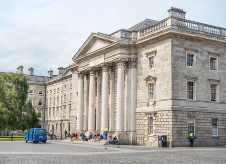 DUBLIN, IRELAND - AUGUST 1, 2019: Surrounded by central Dublin and located on College Green, Trinity College Dublin is recognised internationally as Ireland's premier university.のeditorial素材