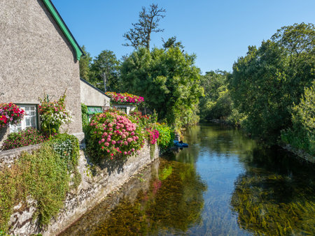 The River Cong rises in the village of the same name and flows into Lough Corrib. It is a short river of moderate flow, primarily in County Mayo but also touching County Galway.の写真素材