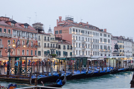 Gondolas in Veniceのeditorial素材