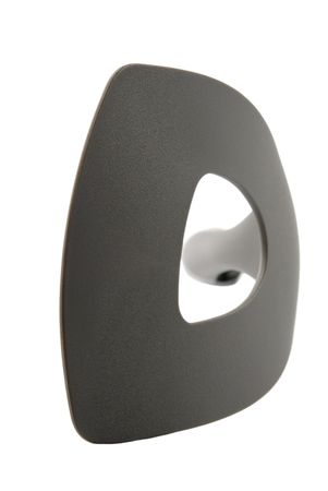 Shovel for meal close up isolated in whiteの写真素材