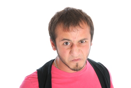 Malicious young manの写真素材