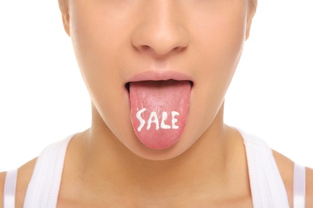 Women's language that says "sale"の写真素材