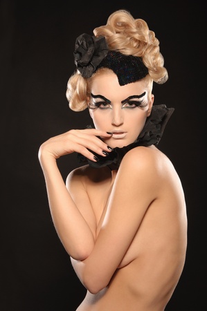 beautiful nude young womanの写真素材