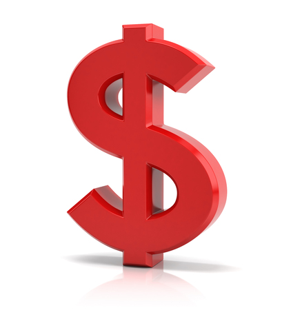 Red dollar signの写真素材