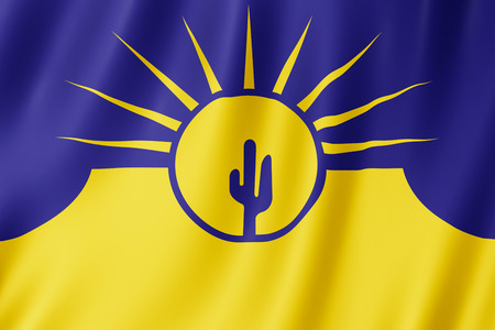 Flag of Mesa city, Arizona (US) 3d illustrationの写真素材