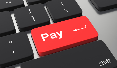 Pay button on keyboard.の写真素材