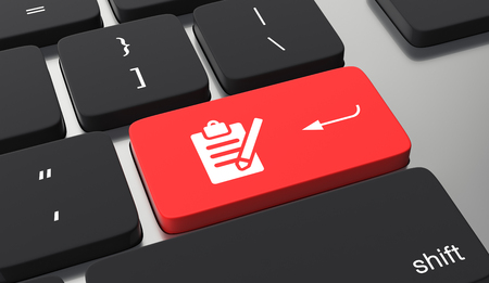 Register icon button on keyboard.の写真素材