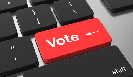 Vote button on keyboard.の写真素材