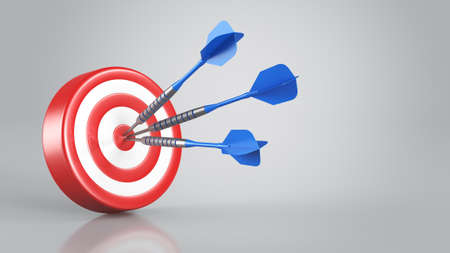 Darts hitting a target. Success conceptの写真素材