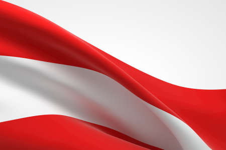 3d render of the austrian flag waving.の写真素材
