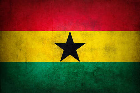 Ghana flag with grunge texture.の写真素材