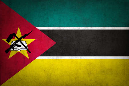 Mozambique flag with grunge texture.の写真素材