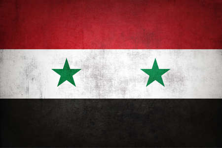 Syria flag with grunge texture.の写真素材