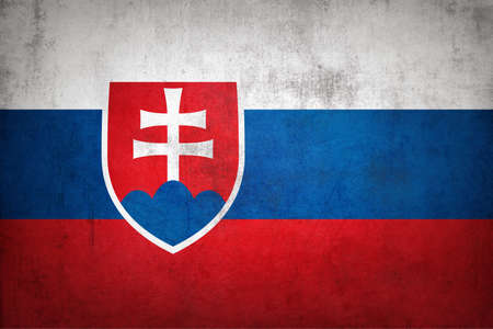Slovakia flag with grunge texture.の写真素材