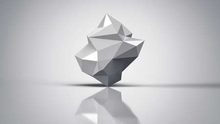 Abstract background. Geometric shape on gray background. 3d renderの写真素材