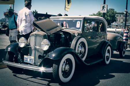 Editorial of an old cars show from the beautiful city of Victoria, Canadaのeditorial素材