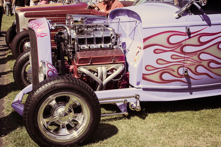 Editorial of an old cars show from the beautiful city of Victoria, Canadaのeditorial素材