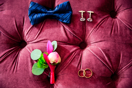 Beautiful wedding details from ceremony and receptionの写真素材