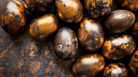 A vibrant urban spring banner showcases bold typography reading Urban Spring, set against a backdrop of concrete and metallic Easter egg textures in a striking raw color palette.の素材