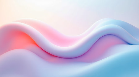 Soft gradient background with intertwined curves creating a calming visual effect. Gentle color transitions in pastel shades evoke a sense of tranquility.の素材