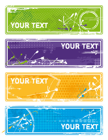 colorful grunge banner - vectorのイラスト素材
