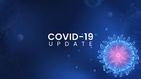 Covid-19 (Coronavirus disease or 2019-ncov) 3d microscopic illustration background design. SARS virus pandemic respiratory syndrome concept. Premium vector.のイラスト素材