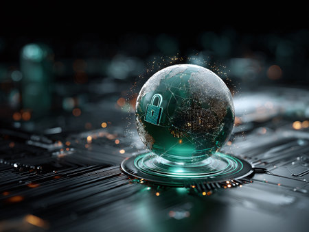 cyber security data protection internet network security protect business financial transaction , cyber attack, user private encryption, protect, encryption,の素材